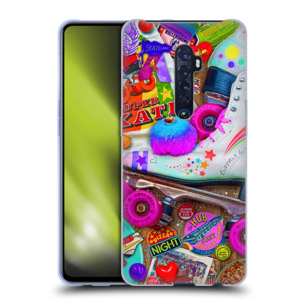 Aimee Stewart Colourful Sweets Skate Night Soft Gel Case for OPPO Reno 2