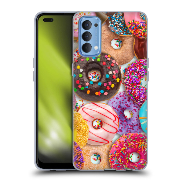 Aimee Stewart Colourful Sweets Donut Noms Soft Gel Case for OPPO Reno 4 5G
