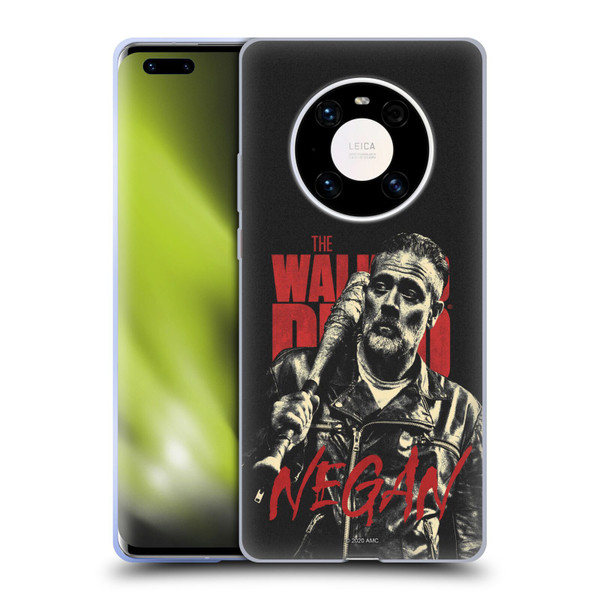 AMC The Walking Dead Season 10 Character Portraits Negan Soft Gel Case for Huawei Mate 40 Pro 5G