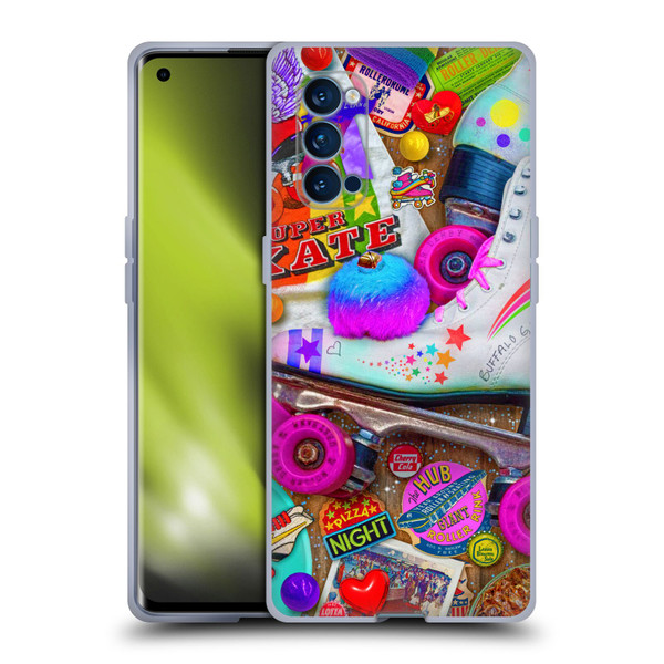 Aimee Stewart Colourful Sweets Skate Night Soft Gel Case for OPPO Reno 4 Pro 5G