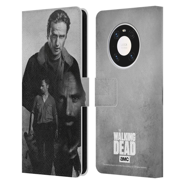 AMC The Walking Dead Double Exposure Rick Leather Book Wallet Case Cover For Huawei Mate 40 Pro 5G