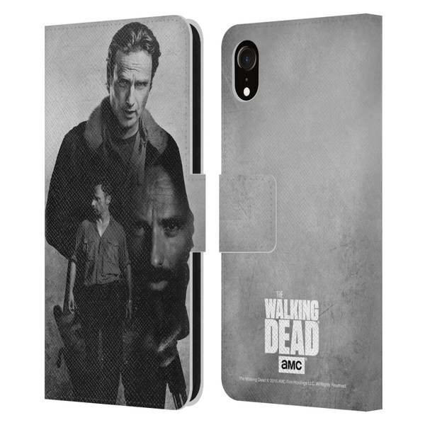 AMC The Walking Dead Double Exposure Rick Leather Book Wallet Case Cover For Apple iPhone XR