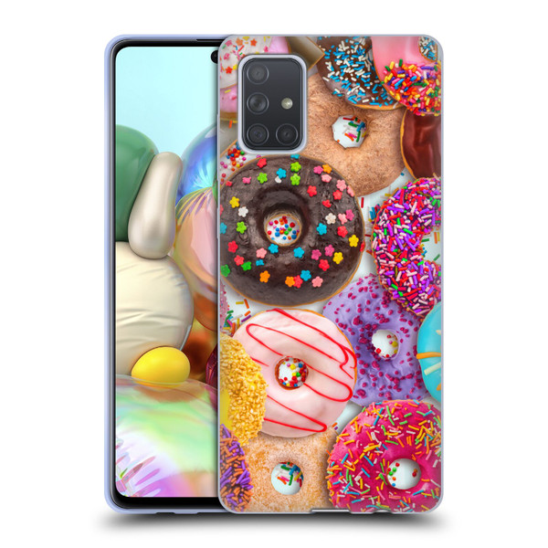 Aimee Stewart Colourful Sweets Donut Noms Soft Gel Case for Samsung Galaxy A71 (2019)