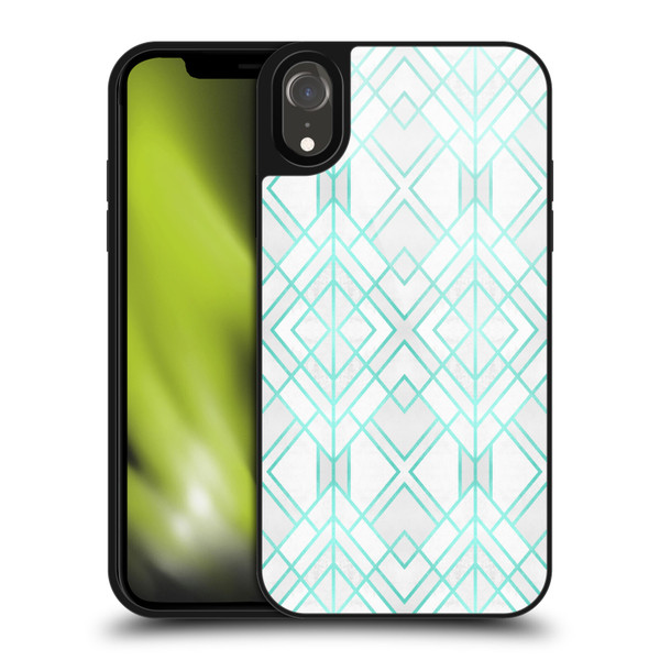 Elisabeth Fredriksson Geometric Design And Pattern Turquoise Geo Gel Armour Case For Apple iPhone XR