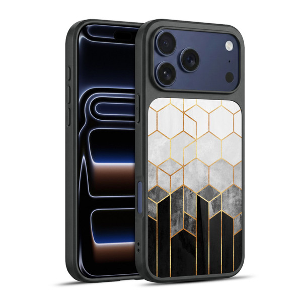 Elisabeth Fredriksson Sparkles Charcoal Hexagons Gel Armour Case For Apple iPhone 17 Pro Max