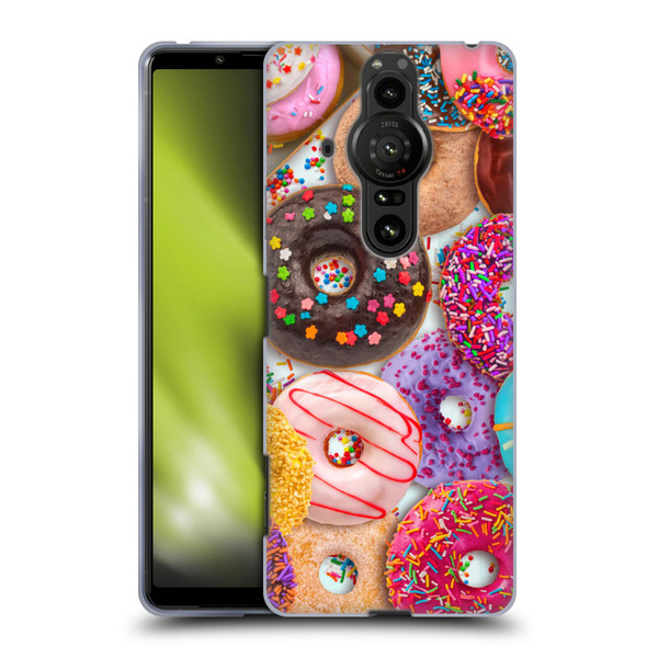 Aimee Stewart Colourful Sweets Donut Noms Soft Gel Case for Sony Xperia Pro-I