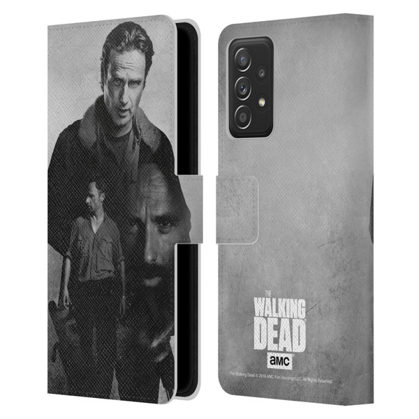 AMC The Walking Dead Double Exposure Rick Leather Book Wallet Case Cover For Samsung Galaxy A53 5G (2022)