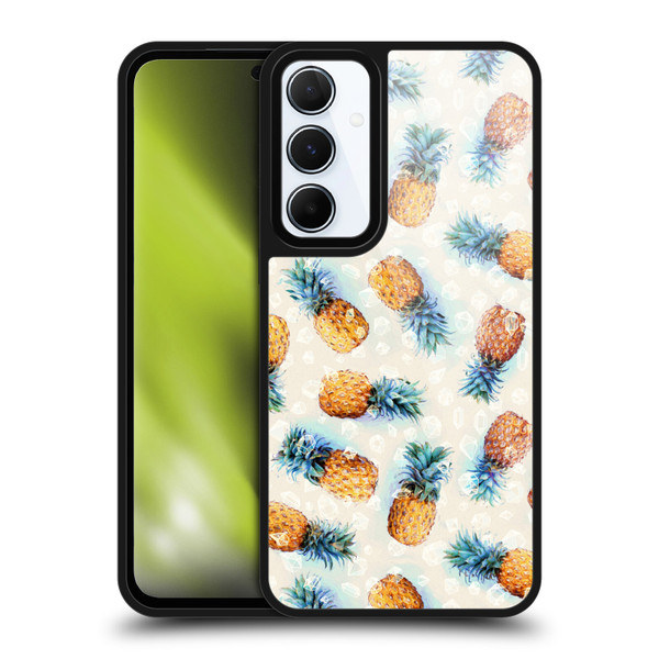 Micklyn Le Feuvre Patterns Pineapples and Crystals Gel Armour Case For Samsung Galaxy A55 5G