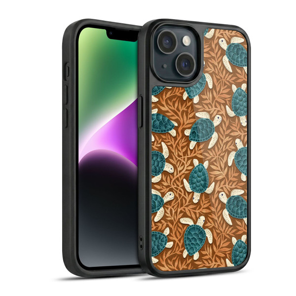 Micklyn Le Feuvre Flora And Fauna Tiny Turtle Treasures Gel Armour Case For Apple iPhone 14