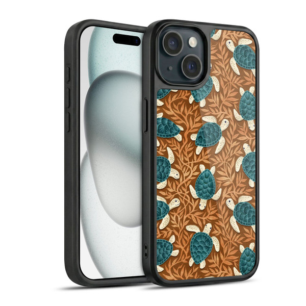 Micklyn Le Feuvre Flora And Fauna Tiny Turtle Treasures Gel Armour Case For Apple iPhone 15