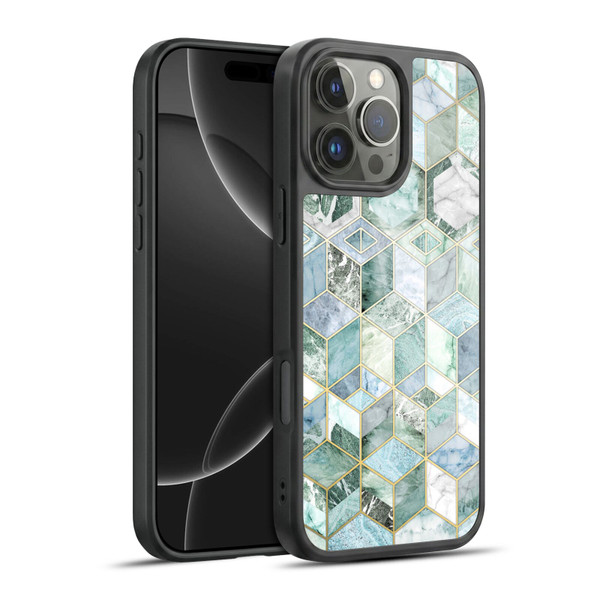 Micklyn Le Feuvre Marble Patterns Jade Honeycomb Gel Armour Case For Apple iPhone 16 Pro Max