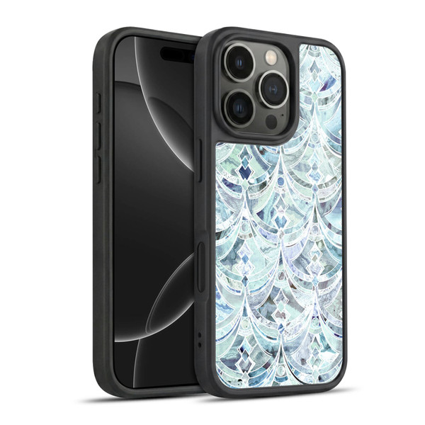 Micklyn Le Feuvre Marble Patterns Ice And Diamonds Art Deco Pattern Gel Armour Case For Apple iPhone 16 Pro