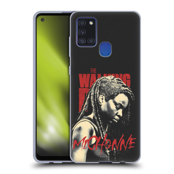 AMC The Walking Dead Season 10 Character Portraits Michonne Soft Gel Case for Samsung Galaxy A21s (2020)