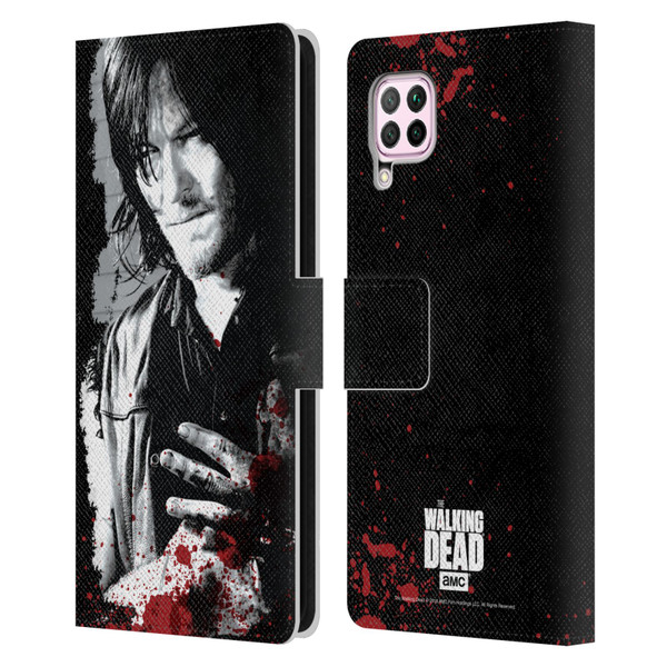 AMC The Walking Dead Gore Wounded Hand Leather Book Wallet Case Cover For Huawei Nova 6 SE / P40 Lite