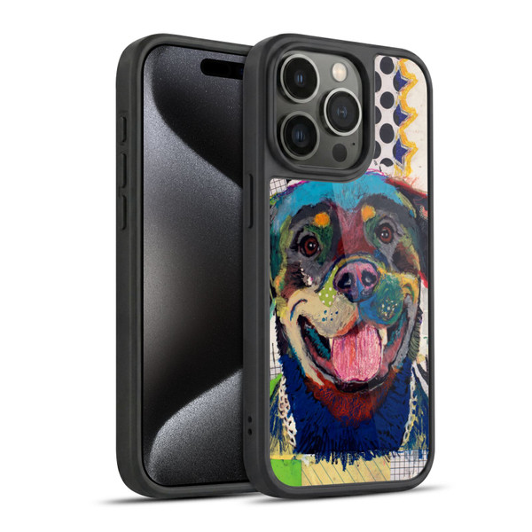 Michel Keck Dogs Rottweiler Gel Armour Case For Apple iPhone 15 Pro