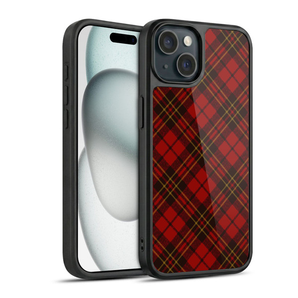 PLdesign Christmas Red Tartan Gel Armour Case For Apple iPhone 15