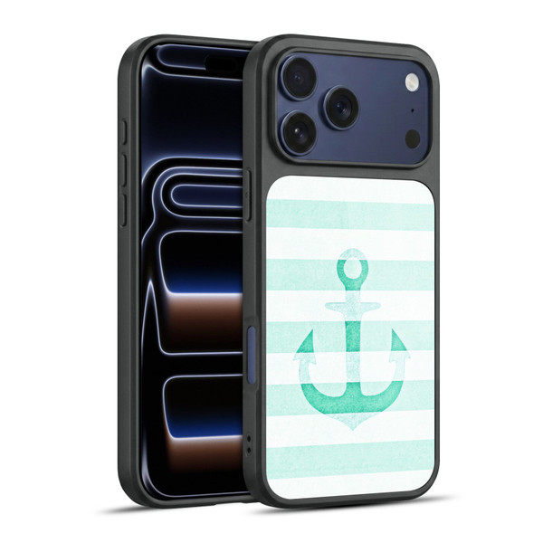 Monika Strigel Vintage Anchors Mint Gel Armour Case For Apple iPhone 17 Pro Max