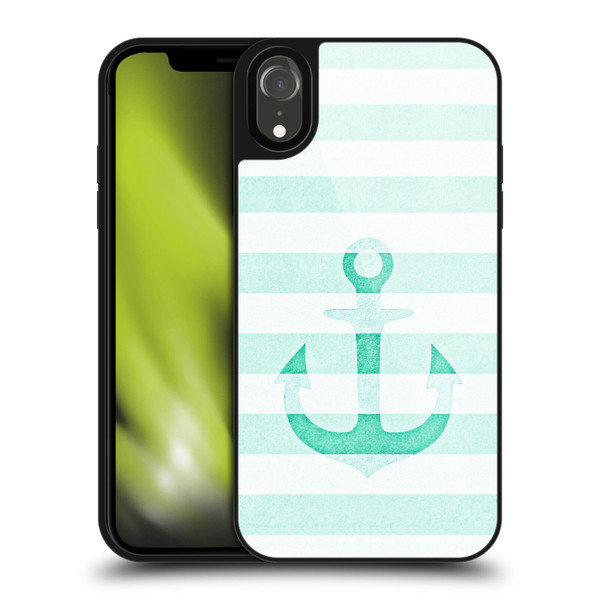 Monika Strigel Vintage Anchors Mint Gel Armour Case For Apple iPhone XR