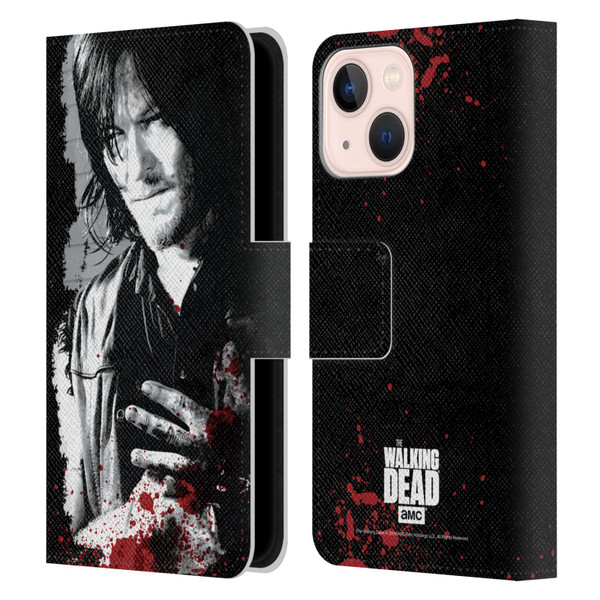 AMC The Walking Dead Gore Wounded Hand Leather Book Wallet Case Cover For Apple iPhone 13 Mini