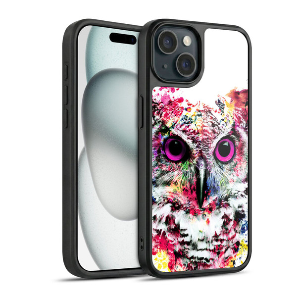 Riza Peker Animals Owl Gel Armour Case For Apple iPhone 15