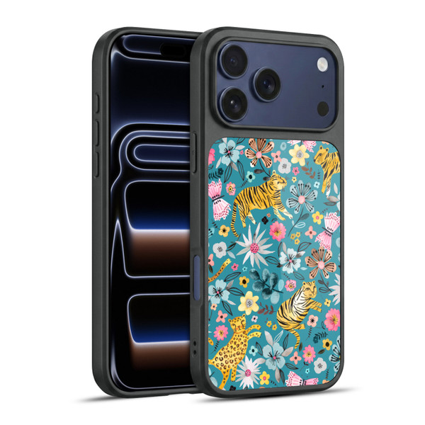 Ninola Botanical Patterns Tigers Flowers Gel Armour Case For Apple iPhone 17 Pro Max