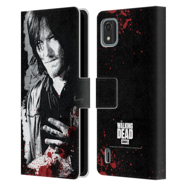 AMC The Walking Dead Gore Wounded Hand Leather Book Wallet Case Cover For Nokia C2 2nd Edition