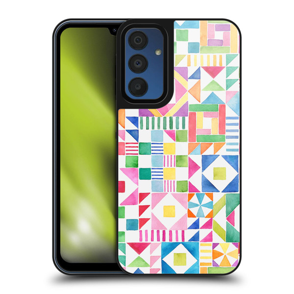 Ninola Colourful Prints Geometric Patchwork Gel Armour Case For Samsung Galaxy A15
