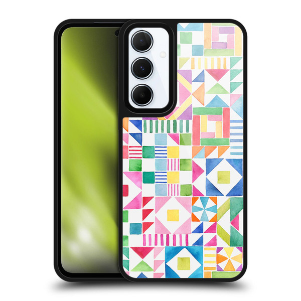 Ninola Colourful Prints Geometric Patchwork Gel Armour Case For Samsung Galaxy A55 5G