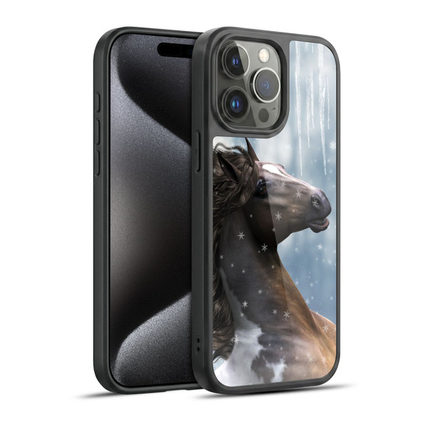 Simone Gatterwe Horses In The Snow Gel Armour Case For Apple iPhone 15 Pro Max