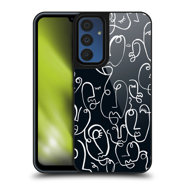 Ninola Freeform Patterns Faces Lineart Gel Armour Case For Samsung Galaxy A15