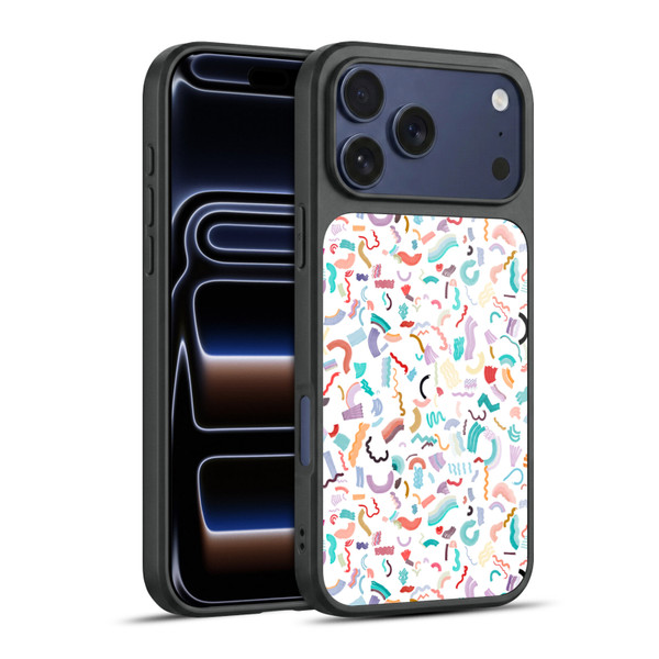 Ninola Patterns Cute Curly Shapes White Gel Armour Case For Apple iPhone 17 Pro Max