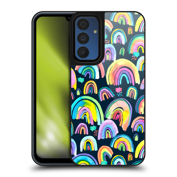 Ninola Patterns 4 New Rainbows Navy Multi Gel Armour Case For Samsung Galaxy A15
