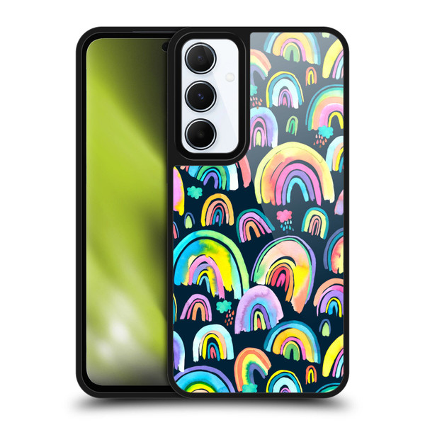 Ninola Patterns 4 New Rainbows Navy Multi Gel Armour Case For Samsung Galaxy A55 5G