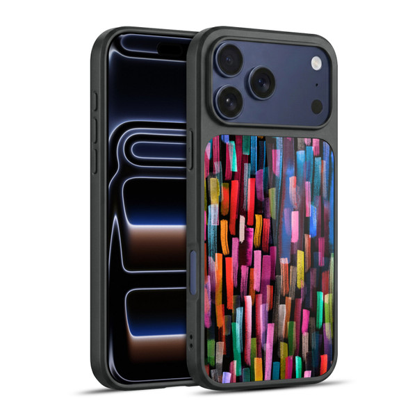 Ninola Summer Patterns Brushstrokes Black Gel Armour Case For Apple iPhone 17 Pro Max