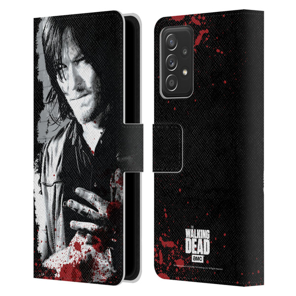 AMC The Walking Dead Gore Wounded Hand Leather Book Wallet Case Cover For Samsung Galaxy A53 5G (2022)