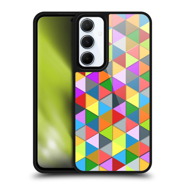 PLdesign Geometric Colourful Triangle Gel Armour Case For Samsung Galaxy A55 5G