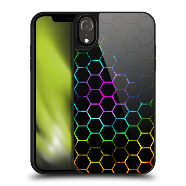PLdesign Geometric Patterns Honeycomb Spectrum Gel Armour Case For Apple iPhone XR