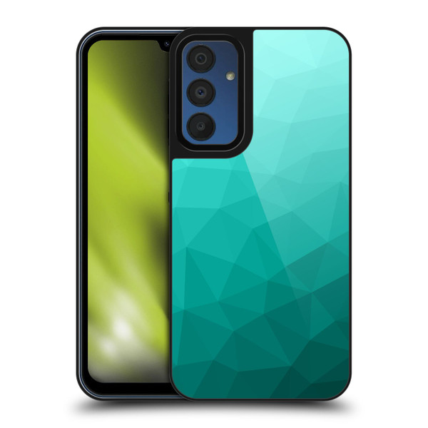 PLdesign Geometric Patterns Turquoise Gradient Mesh Gel Armour Case For Samsung Galaxy A15