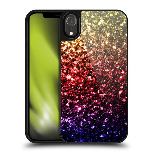 PLdesign Glitter Sparkles Rainbow Gel Armour Case For Apple iPhone XR