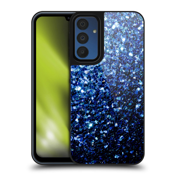 PLdesign Glitter Sparkles Dark Blue Gel Armour Case For Samsung Galaxy A15
