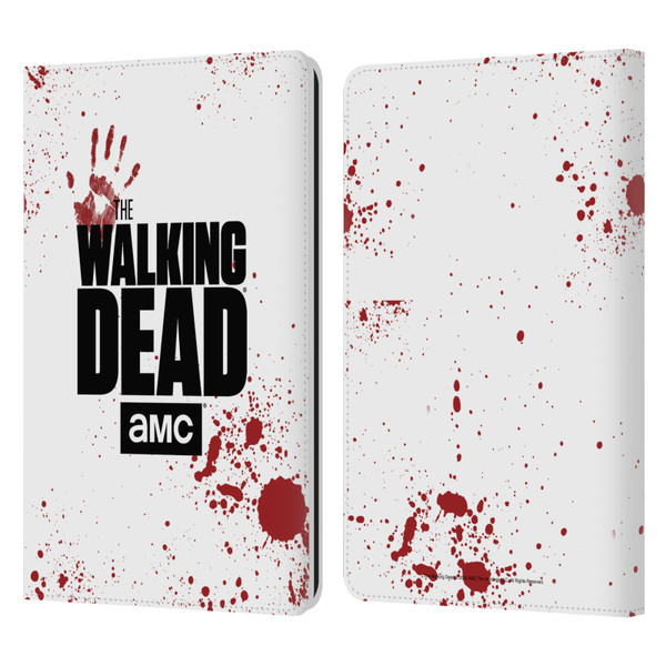 AMC The Walking Dead Logo White Leather Book Wallet Case Cover For Amazon Kindle Paperwhite 1 / 2 / 3