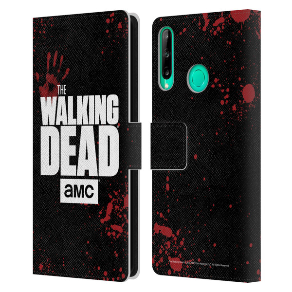 AMC The Walking Dead Logo Black Leather Book Wallet Case Cover For Huawei P40 lite E