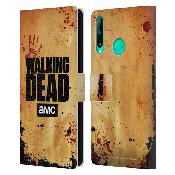 AMC The Walking Dead Logo Stacked Leather Book Wallet Case Cover For Huawei P40 lite E