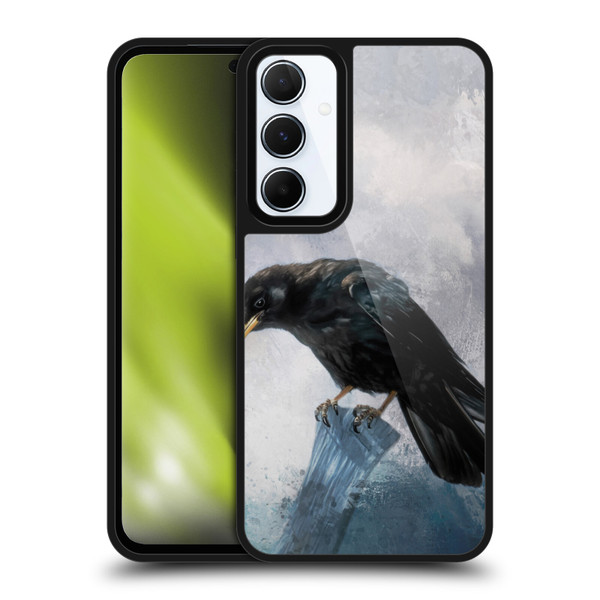 Simone Gatterwe Animals 2 Black Crow Gel Armour Case For Samsung Galaxy A55 5G