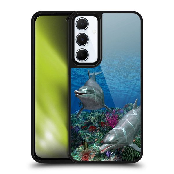 Simone Gatterwe Dolphins Twins Gel Armour Case For Samsung Galaxy A55 5G