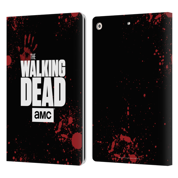 AMC The Walking Dead Logo Black Leather Book Wallet Case Cover For Apple iPad 10.2 2019/2020/2021
