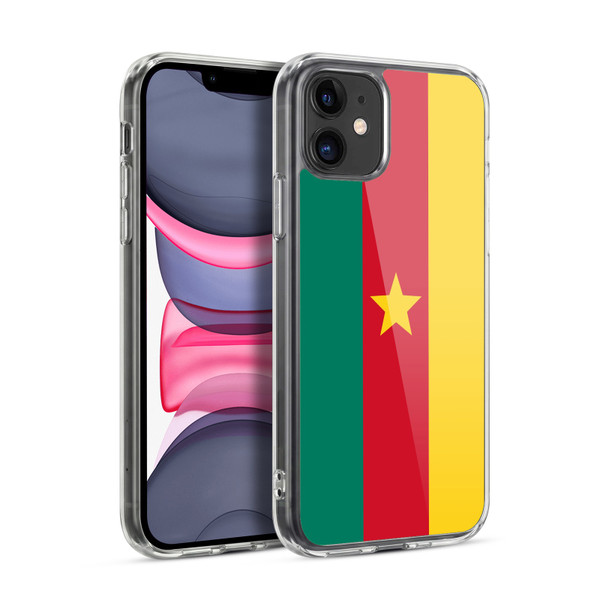 Head Case Designs Football World Flags Cameroon Cameroonian Cameroun Soft Gel Case for Apple iPhone 11