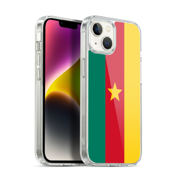 Head Case Designs Football World Flags Cameroon Cameroonian Cameroun Soft Gel Case for Apple iPhone 14 Plus & MagSafe