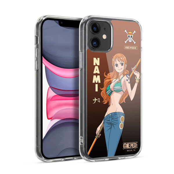 One Piece Graphic Art Nami Soft Gel Case for Apple iPhone 11