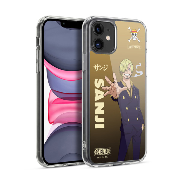 One Piece Graphic Art Sanji Soft Gel Case for Apple iPhone 11